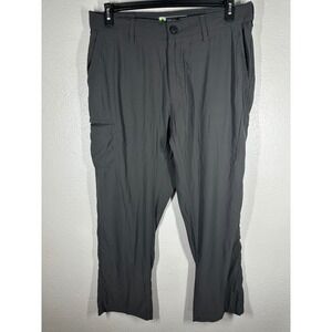 UB Tech Pants Mens 34x30 Gray Classic Fit Nylon Spandex Cargo Outdoor 6664